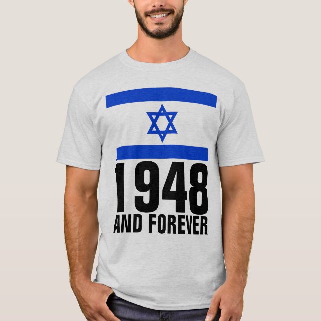 1948 OCH FÖR EVIGT PRO-ISRAEL T-Shirts (Framsida)