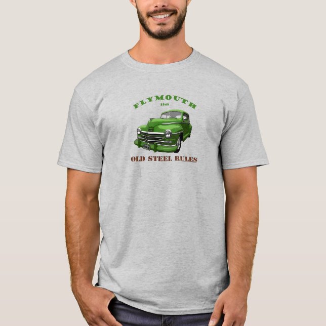 1948 Plymouth 1948 Chrysler. Mopar. 48 Grönt. T Shirt (Framsida)