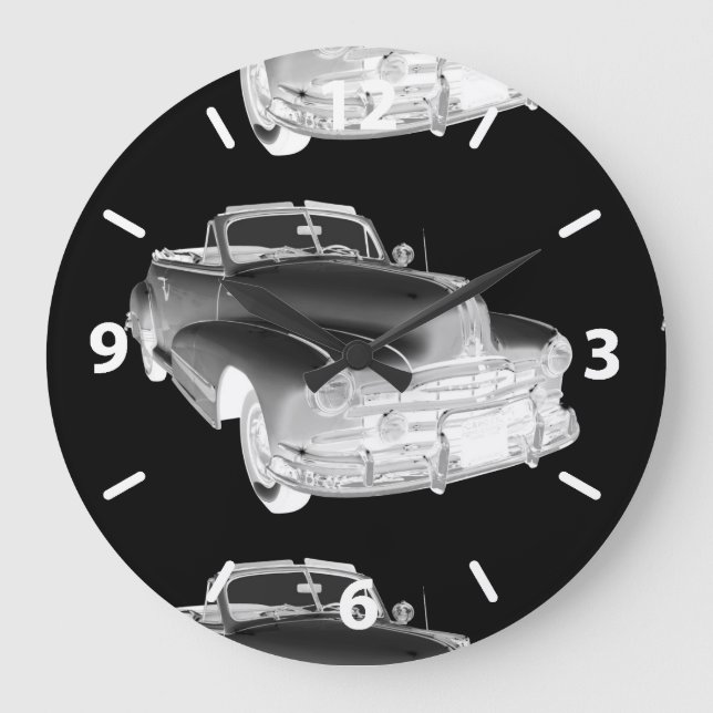 1948 Pontiac Silver Streak Car Art. Stor Klocka (Framsida)