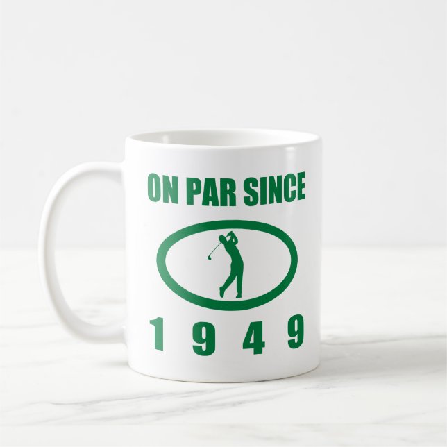 1949 70:e födelsedagen för golfer kaffemugg (Vänster)
