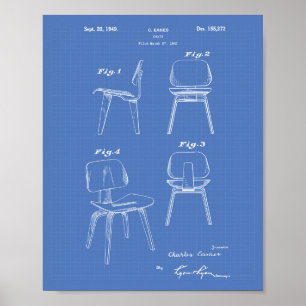 1949 års ordförande för Patent Art - Blåkopia Poster