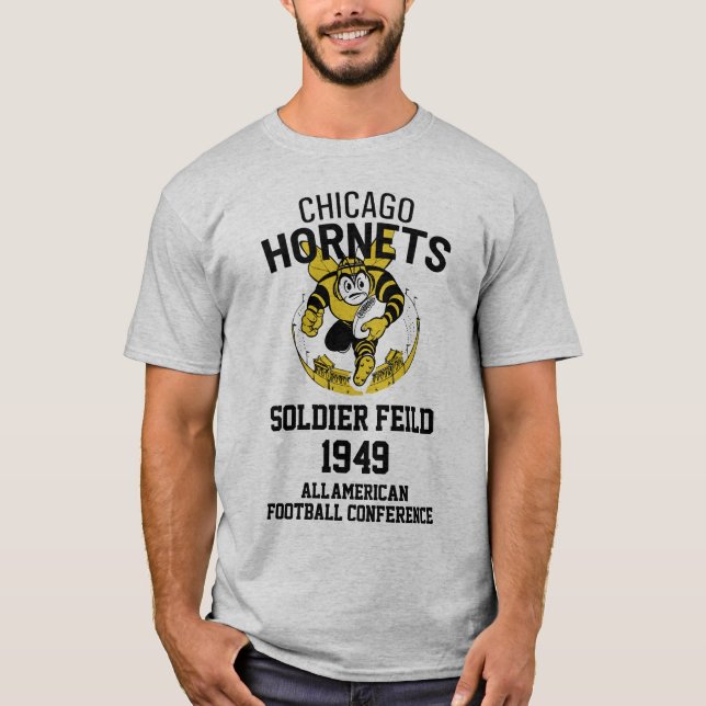 1949 Chicago Hornets All-American Football AAFC T Shirt (Framsida)