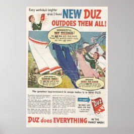 1949 Duz Tvätt tvättmedel och Poster
