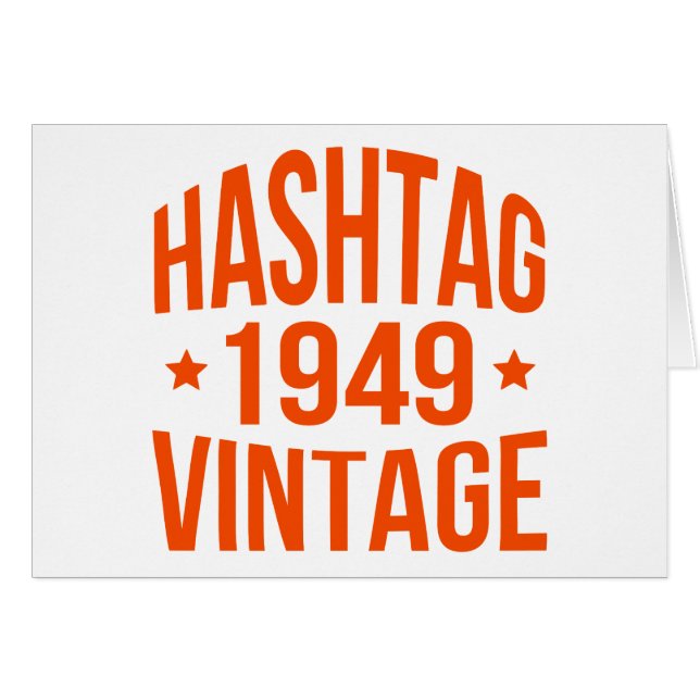 1949 Hashtag-Vintage Hälsningskort (Framsidan Horizontal)
