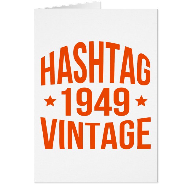 1949 Hashtag-Vintage Hälsningskort (Framsidan)