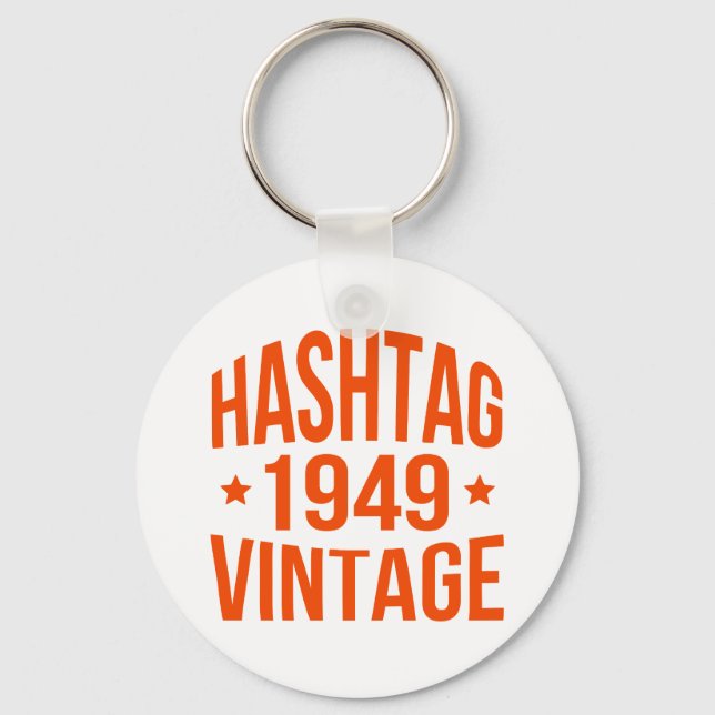 1949 Hashtag-Vintage Nyckelring (Framsida)
