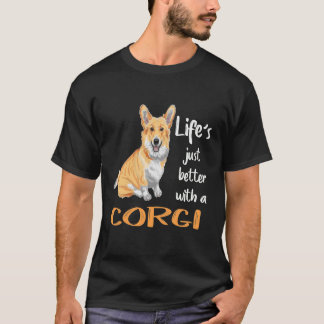194 Livet är bättre med en Corgi T Shirt