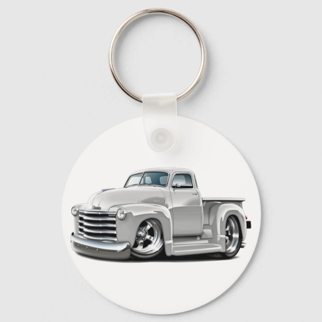 1950-52 Chevy White Lastbil Nyckelring (Framsida)