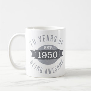 1950 70:e födelsedag Fantastisk För manar Kaffemugg