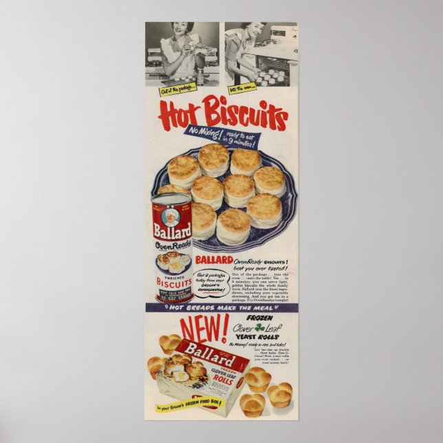 1950 Ballard Biscuits och Poster (Framsidan)