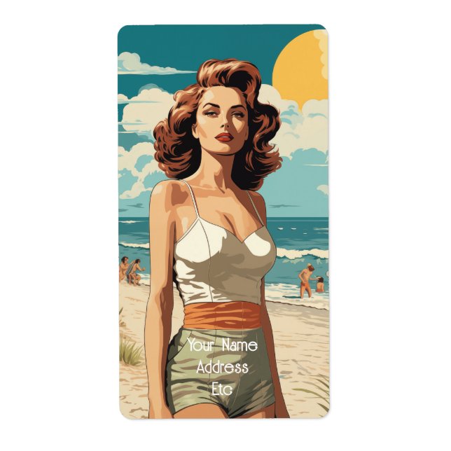 1950 Beach Girl Fraktsedel (Framsidan)