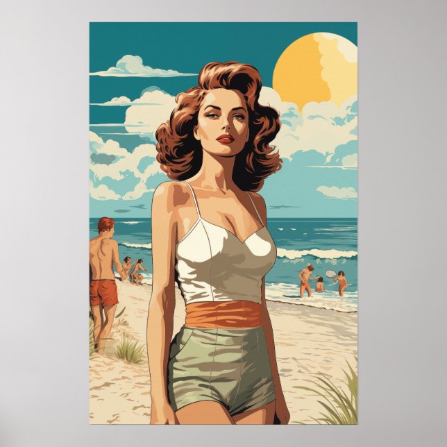 1950 Beach Girl Poster (Framsidan)