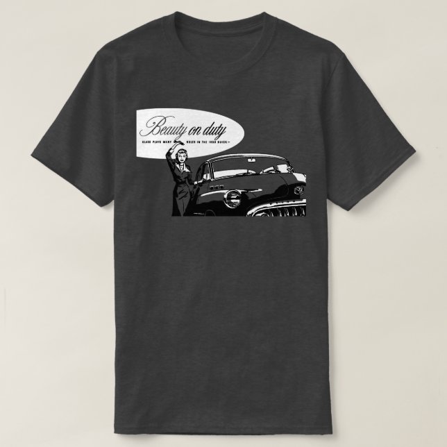 1950 BEAUTY ON TUTY Buick and TShirt T Shirt (Design framsida)