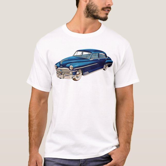 1950 blå DeSoto-biltryck T Shirt (Framsida)
