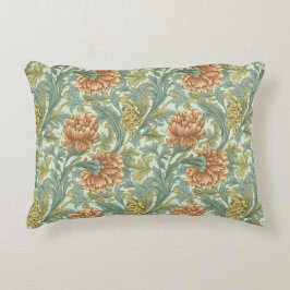 1950 blommigt - konstnärligt gammalt stil-slott prydnadskudde