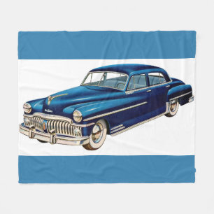 1950 blue DeSoto print Fleecefilt