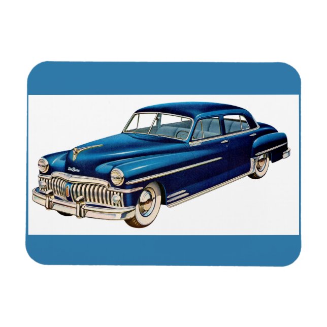 1950 blue DeSoto print Magnet (Horisontell)