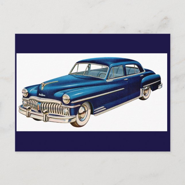 1950 Blue DeSoto Vykort (Framsida)