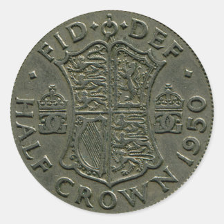 1950 Brittiska halvprisdekalen Krona Runt Klistermärke