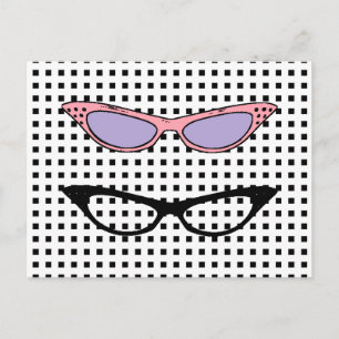 1950 Cat'-Öga Glass Note Card Vykort
