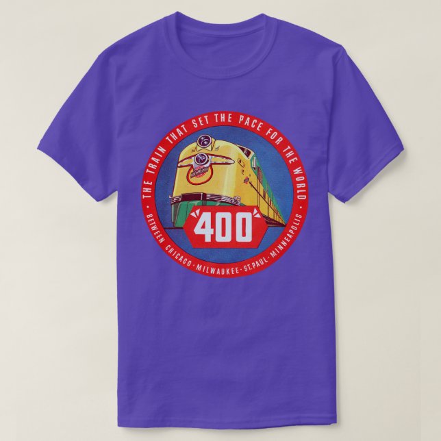 1950 Chicago och North Western Railroad T Shirt (Design framsida)