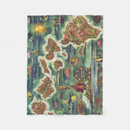 1950 Dole Karta of Hawaii Joseph Feher Fleecefilt