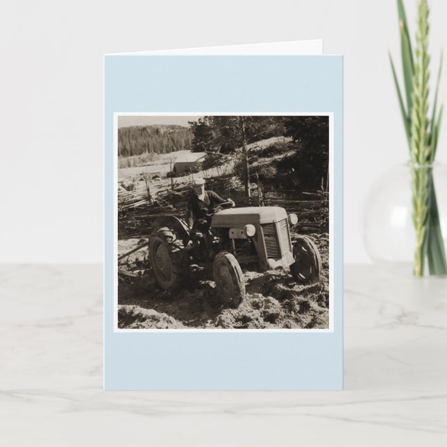 1950 Ferguson-traktor Finland födelsedagskort Kort (Framsida)