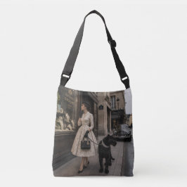 1950 Fönstershopping med en svart panter Axelväska