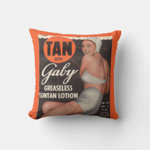 1950 Gaby solkräm annons Kudde
