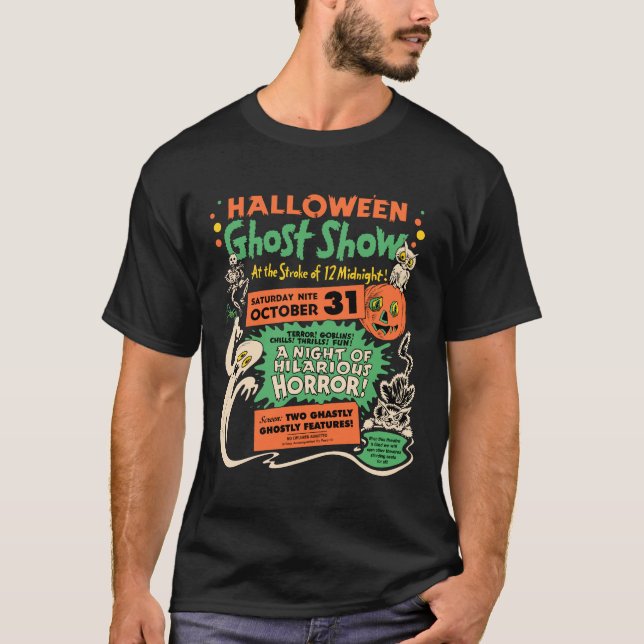 1950 Halloween Ghost Show T Shirt (Framsida)