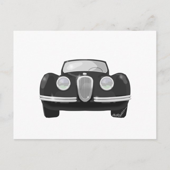 1950 Jaguar XK120 Vykort (Framsida)