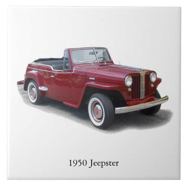 1950 Jeepster, övre, nedre del Kakelplatta (Framsidan)