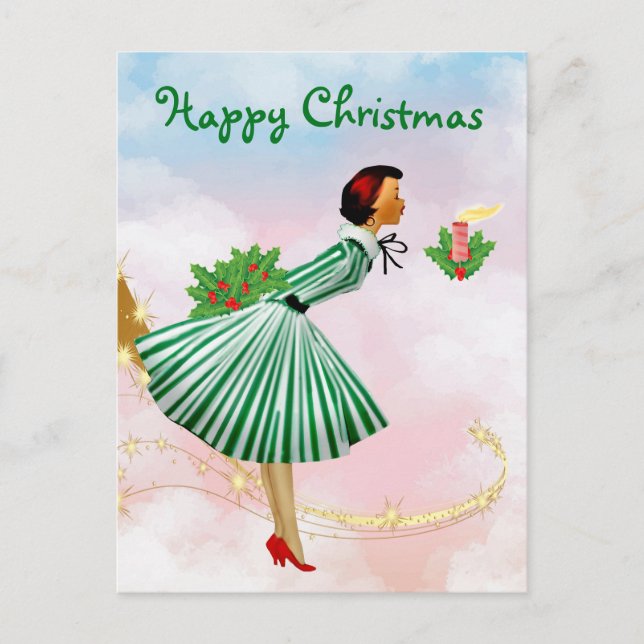 1950 Jul jul-kvinna Vykort (Framsida)