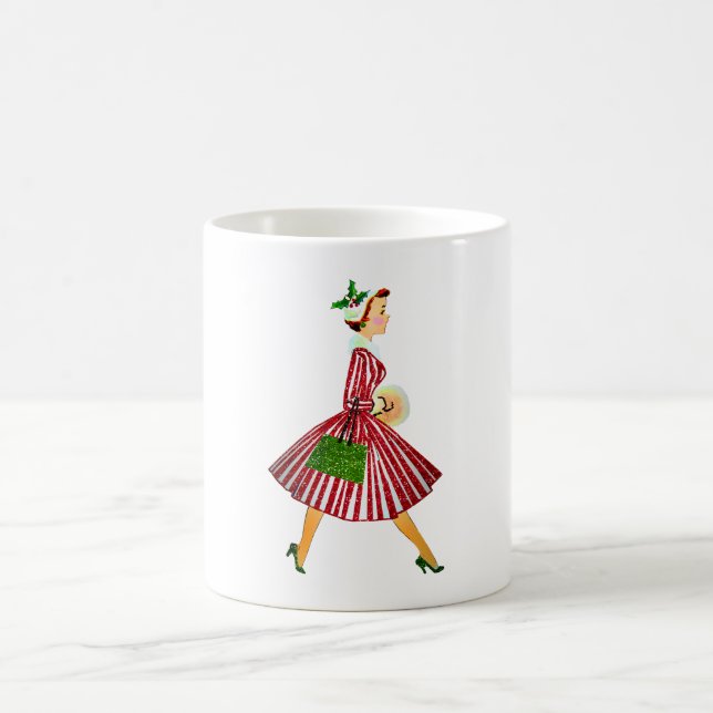 1950 Julen Vintage Dam Kaffemugg (Center)