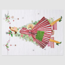 1950 Julkvinna med Julgran