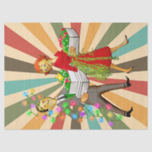 1950 julpar med Retro-bakgrund