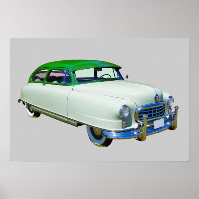 1950 Nash Ambassador Antique Car Poster (Framsidan)