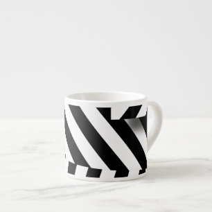 1950-retromodern memphis stil black and white espressomugg