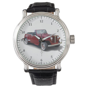 1950 röd Jeepster-klocka Armbandsur
