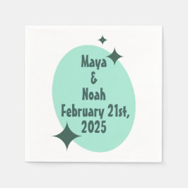 1950:s Atomic Mint Bröllop Cocktail Pappersservett