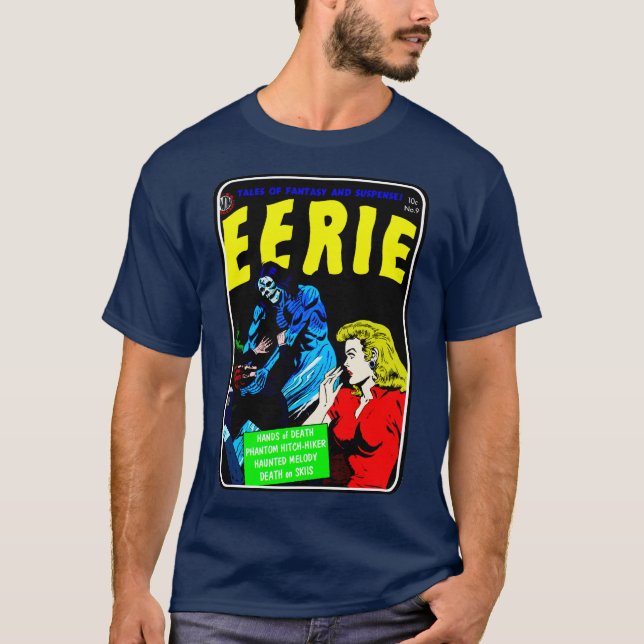 1950:s "EERIE"-Tecknader T Shirt (Framsida)