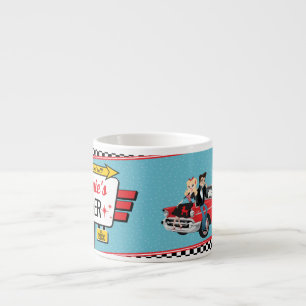 1950:s Middag Retro-Födelsedagsfest Pappra kopp Espressomugg