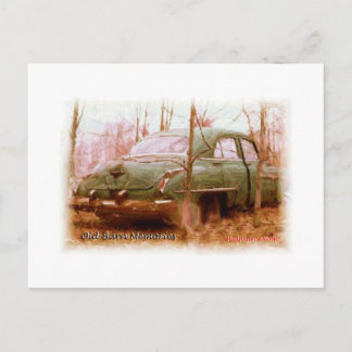 1950:s OldsMobile Barn Yard Memories Vykort
