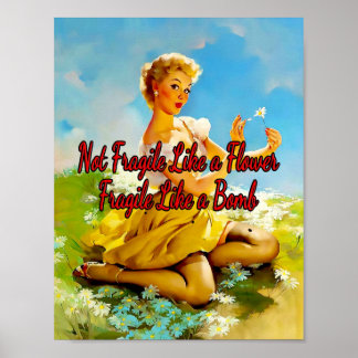 1950’s Pinup Daisy daisies by Gil Elvgren Poster
