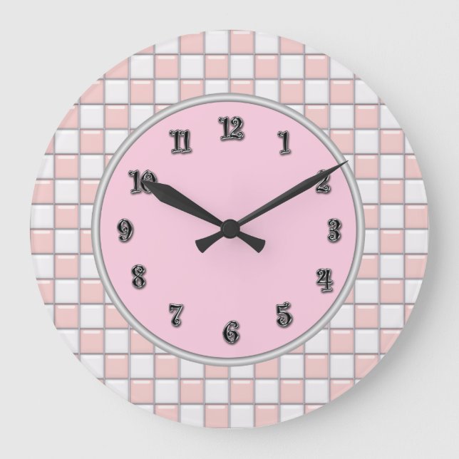 1950:s Retro Wall Clocks Stor Klocka (Framsida)