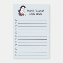 1950:s Retro Woman Checklist, blå