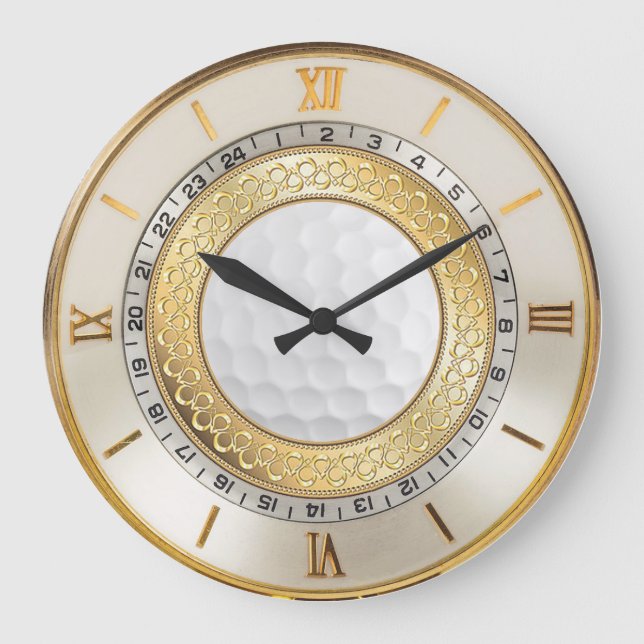 1950:s Stil Golfer's Wall Clock Stor Klocka (Framsida)