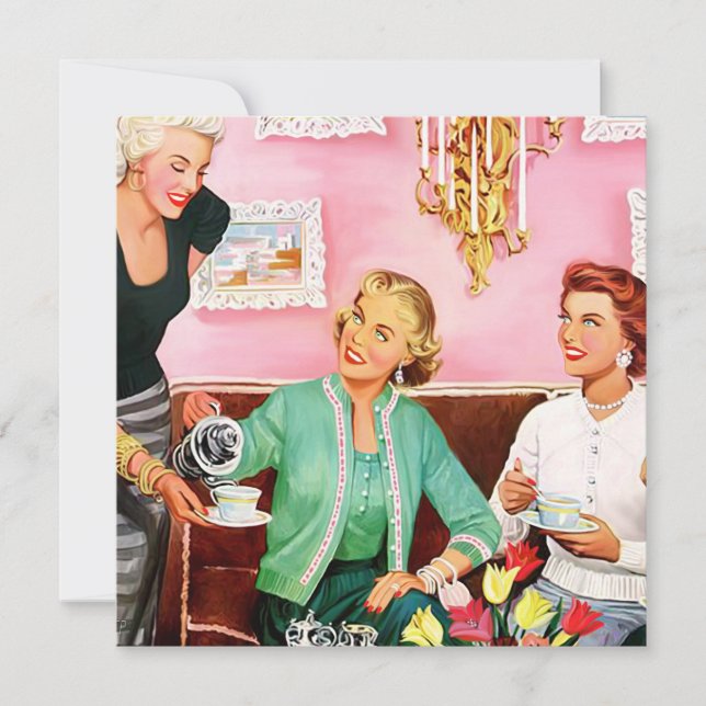 1950:S TEA-INBJUDAN EFTERMIDDAG TACK KORT (Framsida)