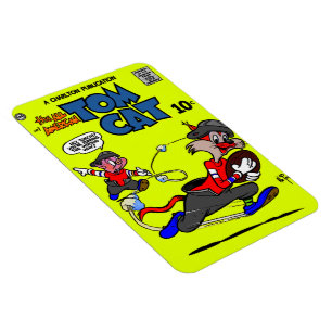1950:s TOMCAT Funny Tecknad Magnet