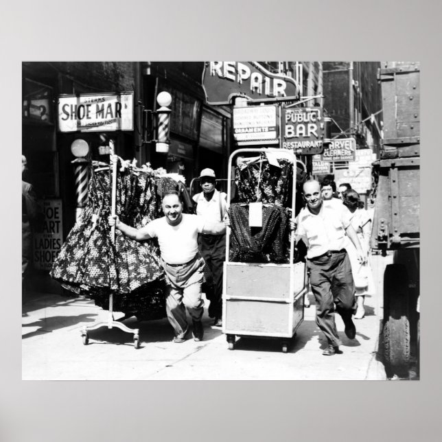 1950:s trädgårdsdistrikt, New York City Poster (Framsidan)